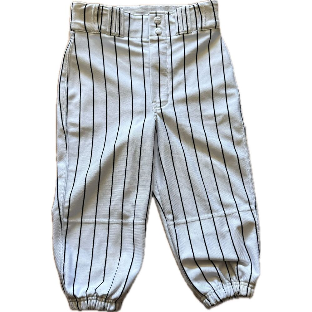 Champro White and Black Pinstripe Youth L Baseball Pants